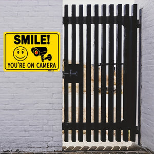 2pc 2-Pack Outdoor Security Camera Signs, UV-Resistant Aluminum, 10x7 Inches, Driveway Alert for Home, Business, and CCTV