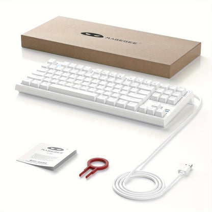 MageGee 75% Mechanical Gaming Keyboard With Blue Switch, LED Backlit Keyboard, 87 Keys Compact TKL Wired Computer Keyboard For Windows Laptop PC Gamer Gift For Birthday/Easter/Boy/Girlfriend