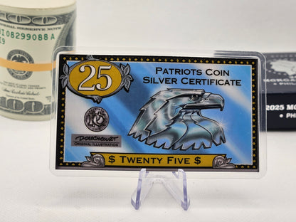 14 Grains Pure Silver Bar in Colored Card Assay Card .999 American Eagle Silver Bars