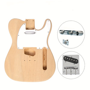 DIY 6-String TL Style Electric Guitar Kits With Mahogany Body, Maple Neck And Accessories