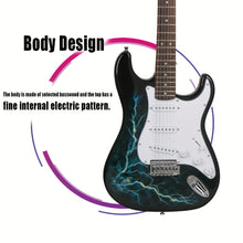 Load image into Gallery viewer, IRIN Maple Electric Guitar, WithLightning Graphics, Good Sound Effects, And Good Sound Quality, Scope Light, Suitable For Beginners
