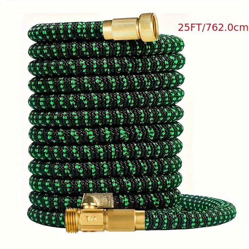 Super-Duty 3/4 Expandable Garden Hose - Magic Flexible & High-Pressure Resistant - Ideal for Car Wash & Lawn Irrigation - Telescopic Design, 4 Sizes, 2 Colors, American Standard