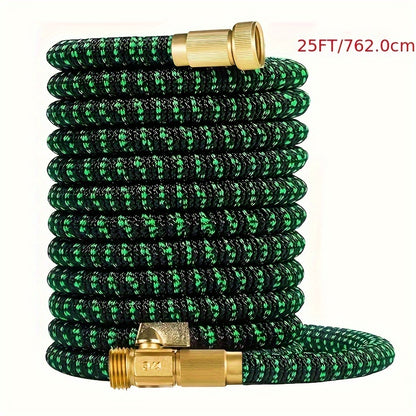 Super-Duty 3/4 Expandable Garden Hose - Magic Flexible & High-Pressure Resistant - Ideal for Car Wash & Lawn Irrigation - Telescopic Design, 4 Sizes, 2 Colors, American Standard