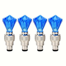 Load image into Gallery viewer, Cubidupi 4/8/16pcs Universal Fit LED Wheel Rim Lights, Plastic Material, Waterproof and Sun-Resistant, for Cars and Motorcycles, Blue and Green Breathing Fire Effect, Tire Valve Decoration
