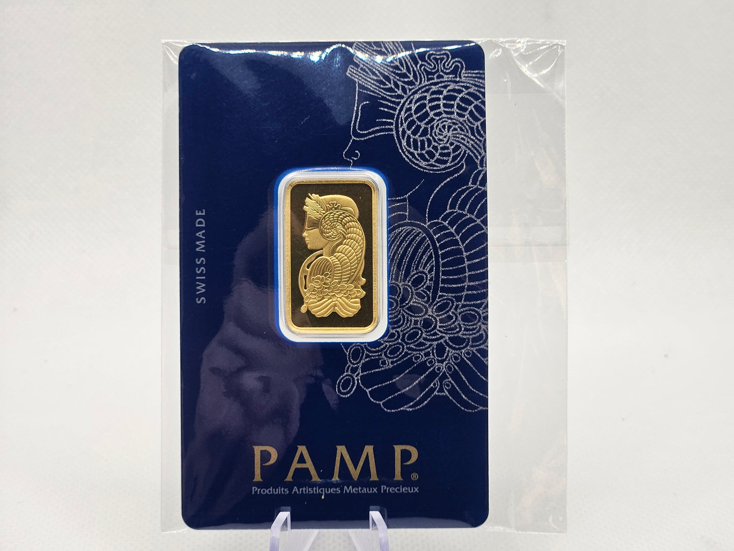 10 gram Gold Pamp Swiss Bar w/ Assay 10 Grams of Gold