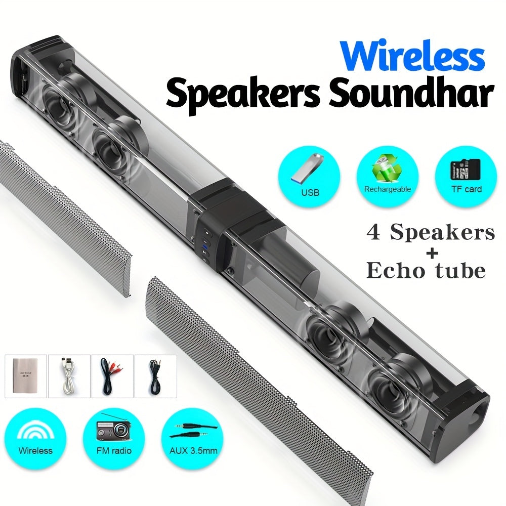 20W 3D Wireless Home Theater Computer Stereo Surround Speakers - Transformable into Two TV Speakers - Perfect Gift for Any Occasion