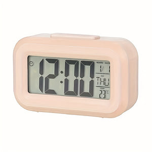 Sleek Digital Alarm Clock with Temperature Sensor, Luminous LED Display, Sleep Timer - A Chic, Smart Room Decor Piece