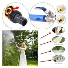 Load image into Gallery viewer, Nozzle Wand High-Pressure Gun] High-Pressure Power Washer Spray Gun with Nozzle Wand - Fit, Metal Garden Hose Attachment for Lawn Care &amp; Gardening, Laundry Machine, Soft Hose

