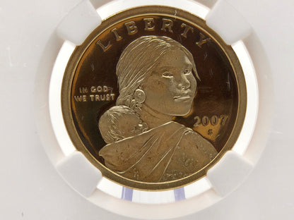 2007 S $1 Sacagawea Native Dollar Coin Golden Dollar Golden $1 Coin