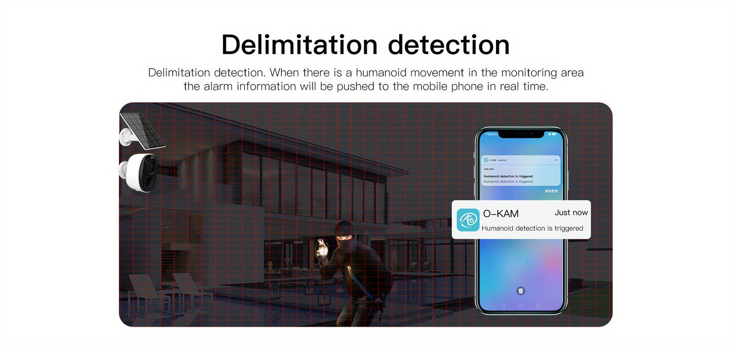 Security Camera Wireless Outdoor, 3MP Night Vision with Spotlight, Wire-Free Battery Solar Powered, Human Detection, with Solar Panel, PIR Human Detection, 2-Way Talk, IP65 Waterproof, SD Card/Cloud Storage, Security Cameras