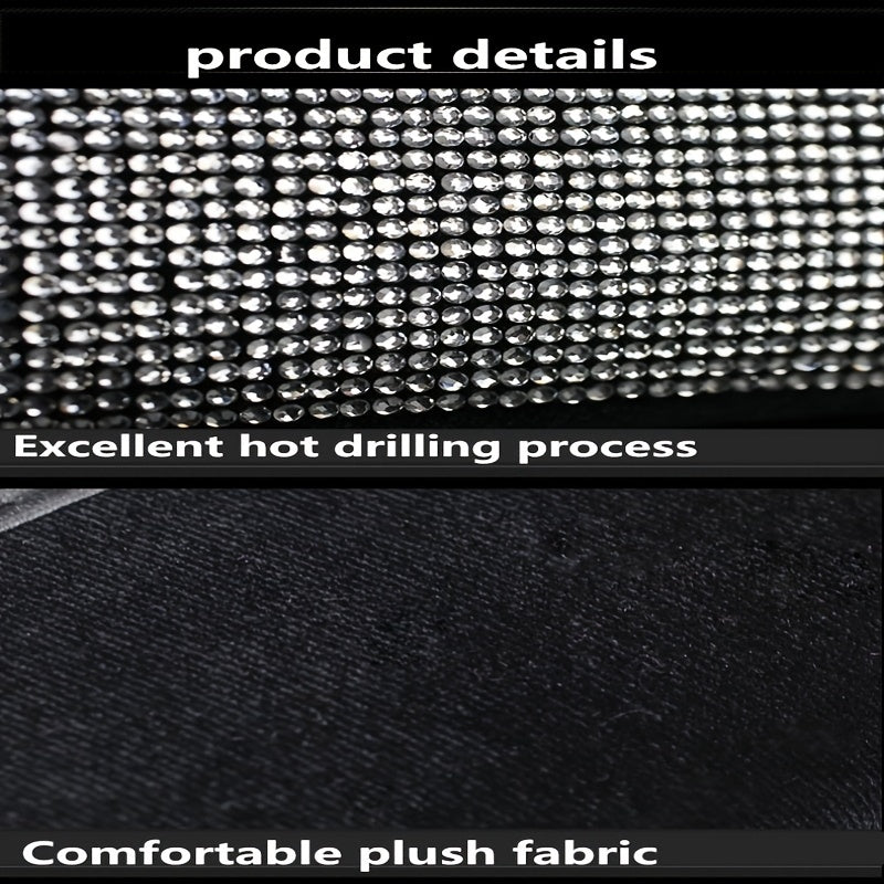 2pack Car Setting Seat Belt Protector Leather Bag Edge Shoulder Protector Car Interior Full Of Artificial Diamonds Modified Decoration Supplies