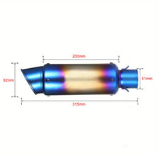Load image into Gallery viewer, 1pc Lixada Universal Stainless Steel Motorcycle Exhaust Pipe, 38-51mm, Tail Refit Exhaust Muffler for ATV, Motorcycles

