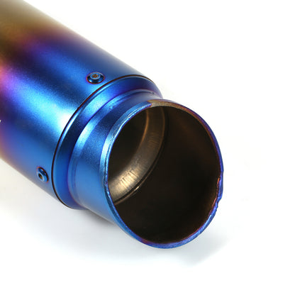 1pc Lixada Universal Stainless Steel Motorcycle Exhaust Pipe, 38-51mm, Tail Refit Exhaust Muffler for ATV, Motorcycles