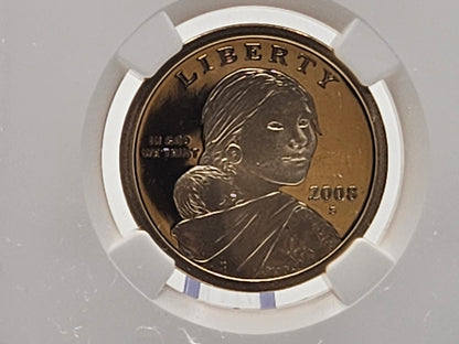 2008 S $1 Sacagawea Native Dollar Coin Golden Dollar Golden $1 Coin