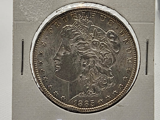 1885 Silver Morgan Dollar MS Circulated Condition 90% Silver Coin Good Year