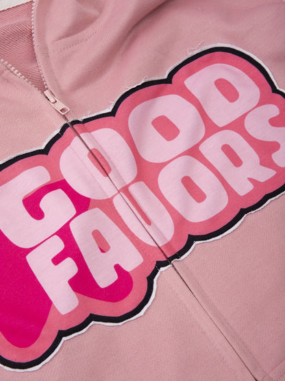 Trendy Womens Letter Print Hoodie - Full Zipper, Long Sleeve Casual Sweatshirt with Comfortable Pockets - Relaxed Fit, Soft & Stylish Womens Clothing