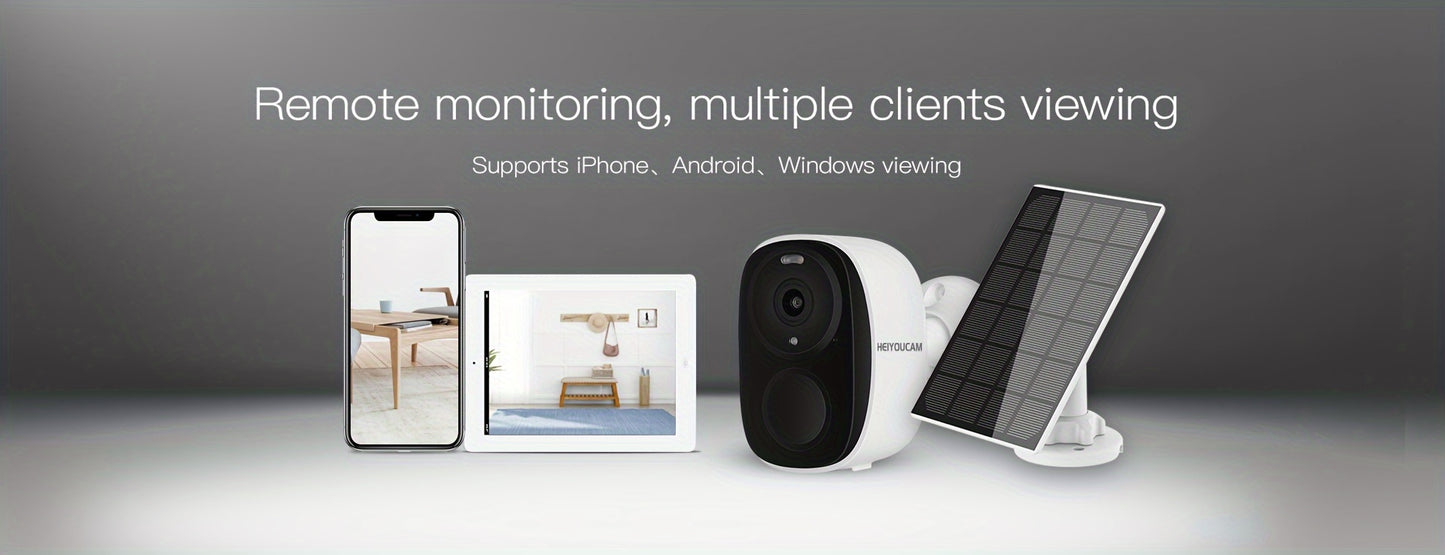 Security Camera Wireless Outdoor, 3MP Night Vision with Spotlight, Wire-Free Battery Solar Powered, Human Detection, with Solar Panel, PIR Human Detection, 2-Way Talk, IP65 Waterproof, SD Card/Cloud Storage, Security Cameras