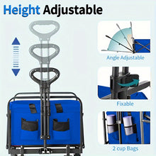 Load image into Gallery viewer, Heavy Duty] AIRRDELI Heavy Duty Foldable Wheeled Cart | Utility Cart for Groceries, Sports, Gardening, Shopping and Camping | Youngsters&#39; portable folding cart
