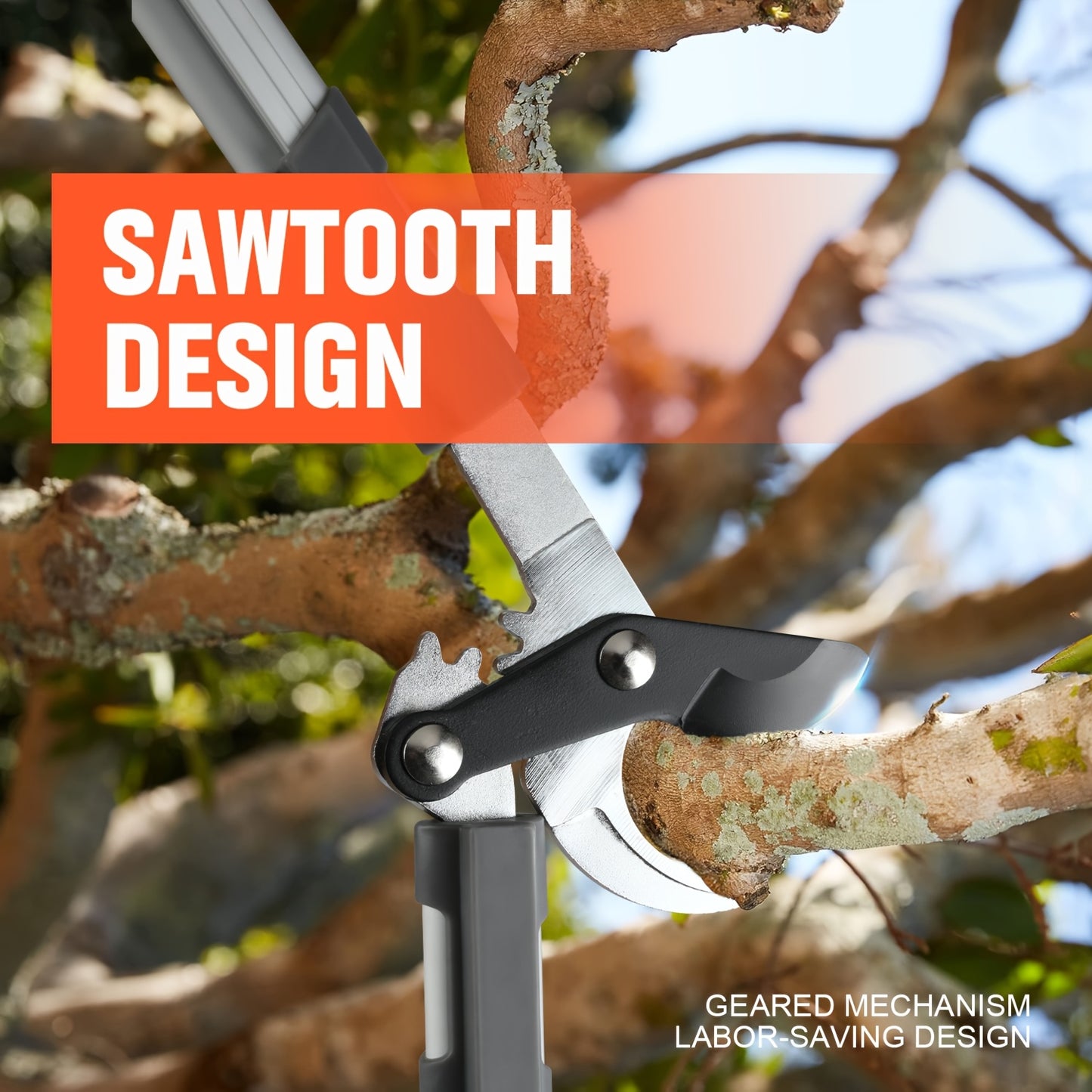 [Heavy-duty] 18/38 Inch Extendable Tree Pruning Shears | Heavy-duty Non Stick Sharp Edged Steel Blades | Branch Cutters With A Diameter Of Up To 2 Inches | Manual Hedge Shears For Shaping And Trimming Shrubs, Garden Tools