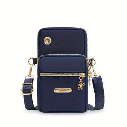 Mini Fashion Cellphone Bag, Trendy Zipper Crossbody Bag, Women's Casual Handbag, Card Holder & Purse