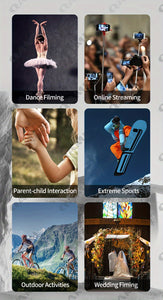 QAML F8 Handheld 3-Axis Gimbal Phone Holder Anti Shake Video Record Stabilizer for Xiaomi iPhone Cellphone Smartphone