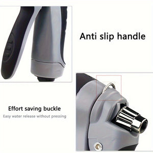 [High-Pressure Water Gun] High-Pressure Quick Connect Adapters Car Washing Water Gun | Universal 3/4 & 1/2 Inch Multi-Purpose Garden Hose Nozzle with Foam Tank - Compact & Adjustable for Cars, Gardens, Pets & Outdoor Cleaning