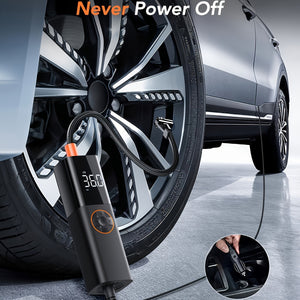 Tire Inflator Portable Air Compressor, 12V DC Auto Air Pump for Car Tires, 150PSI Electric Tire Pump with Digital Pressure Gauge, LED Light for Car Motorcycle Bike Ball, Car Accessories, for DC only.