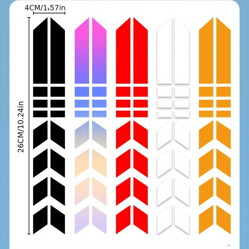 High-Visibility Reflective Stickers for Motorcycles, Helmets & Cars - Waterproof & Sun-Resistant PVC Labels