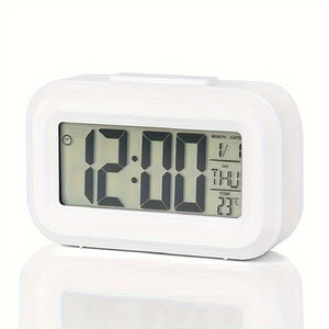Sleek Digital Alarm Clock with Temperature Sensor, Luminous LED Display, Sleep Timer - A Chic, Smart Room Decor Piece