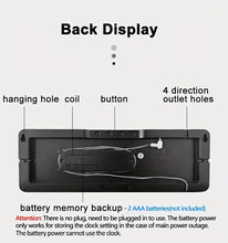 Load image into Gallery viewer, Large Screen Digital Wall Clock With Indoor Temperature Date Week Display, Desk Countdown Digital Timer, 13 Inch Nordic Simple Living Room 10-level Brightness Adjustment Auto Light Led Dual Alarm Clock With Remote Control (Bu
