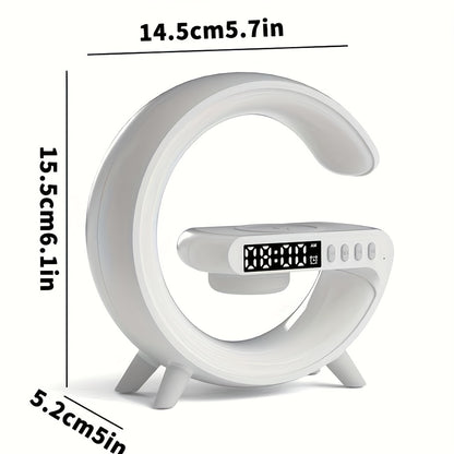 LED Smart Alarm Clock with Wireless Charger and Music Speaker – Night Starry Light & Colorful Home Atmosphere, USB Powered