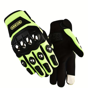 A Pair Of Durable Touch -screen Motorcycles And Electric Bicycle Gloves, With Stainless Steel Protection -not Water Washing Polyester Fiber, Outdoor Leisure