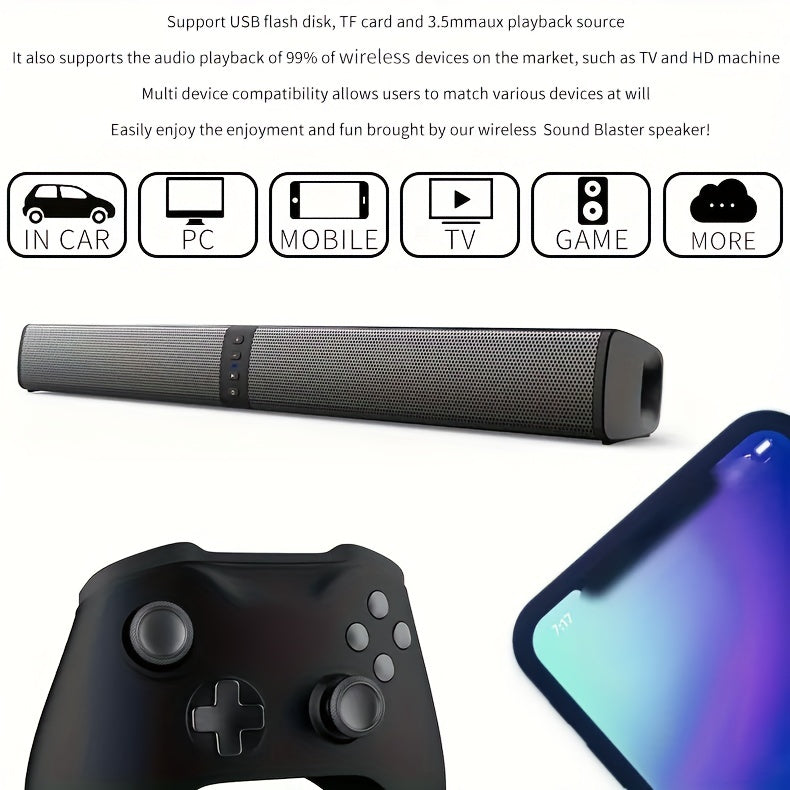 20W 3D Wireless Home Theater Computer Stereo Surround Speakers - Transformable into Two TV Speakers - Perfect Gift for Any Occasion