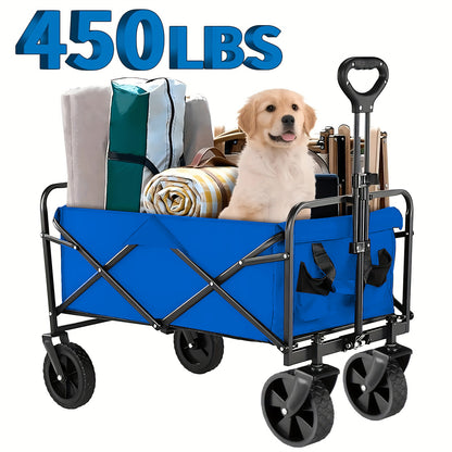 Heavy Duty] AIRRDELI Heavy Duty Foldable Wheeled Cart | Utility Cart for Groceries, Sports, Gardening, Shopping and Camping | Youngsters' portable folding cart