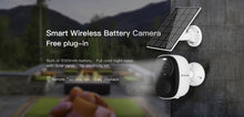 Load image into Gallery viewer, Security Camera Wireless Outdoor, 3MP Night Vision with Spotlight, Wire-Free Battery Solar Powered, Human Detection, with Solar Panel, PIR Human Detection, 2-Way Talk, IP65 Waterproof, SD Card/Cloud Storage, Security Cameras
