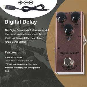 Electric Guitar Effect Mini Pedal Single Block Effect Classic Overload Metal Distortion Analog Delay Digital Delay DC 9V Eid Al-Adha Mubarak