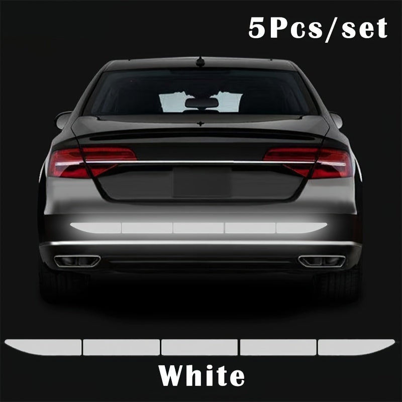 5pcs/set Car Reflective Sticker Warning Rear Safety Cover Anti-Collision Protection Sticker Rear Collision Prevention Warning Sticker Car Accessories