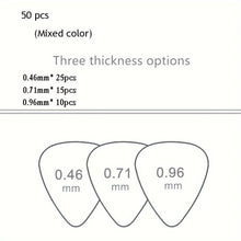 Load image into Gallery viewer, 20pcs/50pcs/100pcs Premium Guitar Picks - Diverse Thicknesses for Versatile Playing Styles, Universally Compatible with Bass, Electric, and Acoustic Guitars, Thoughtful Gift Idea for Guitar Enthusiasts
