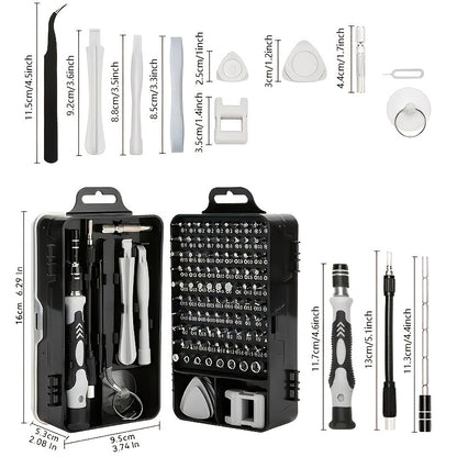 115 In 1 Computer Repair Kit Magnetic Precision Screwdriver Set Small Impact Screw Driver Set With Case For Smartphone, IPad, PC, Camera, Laptop, Glasses, Watch, Mini Pocket Tool Set