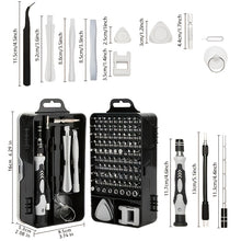 Load image into Gallery viewer, 115 In 1 Computer Repair Kit Magnetic Precision Screwdriver Set Small Impact Screw Driver Set With Case For Smartphone, IPad, PC, Camera, Laptop, Glasses, Watch, Mini Pocket Tool Set
