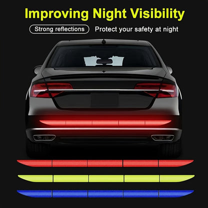 5pcs/set Car Reflective Sticker Warning Rear Safety Cover Anti-Collision Protection Sticker Rear Collision Prevention Warning Sticker Car Accessories