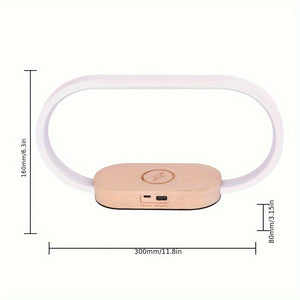 Advanced LED Desk Lamp with Wireless Charger, USB Port, and Multi-Functional Clock - Foldable, Adjustable, and Energy-Efficient - Perfect for Desktop, Bedroom, Bedside, Office, and Study