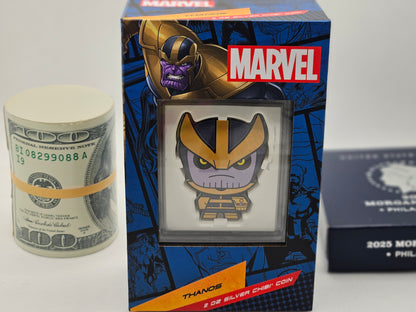 2023 Niue 2oz Proof Silver Chibi Thanos in Collectors Box Silver Coin