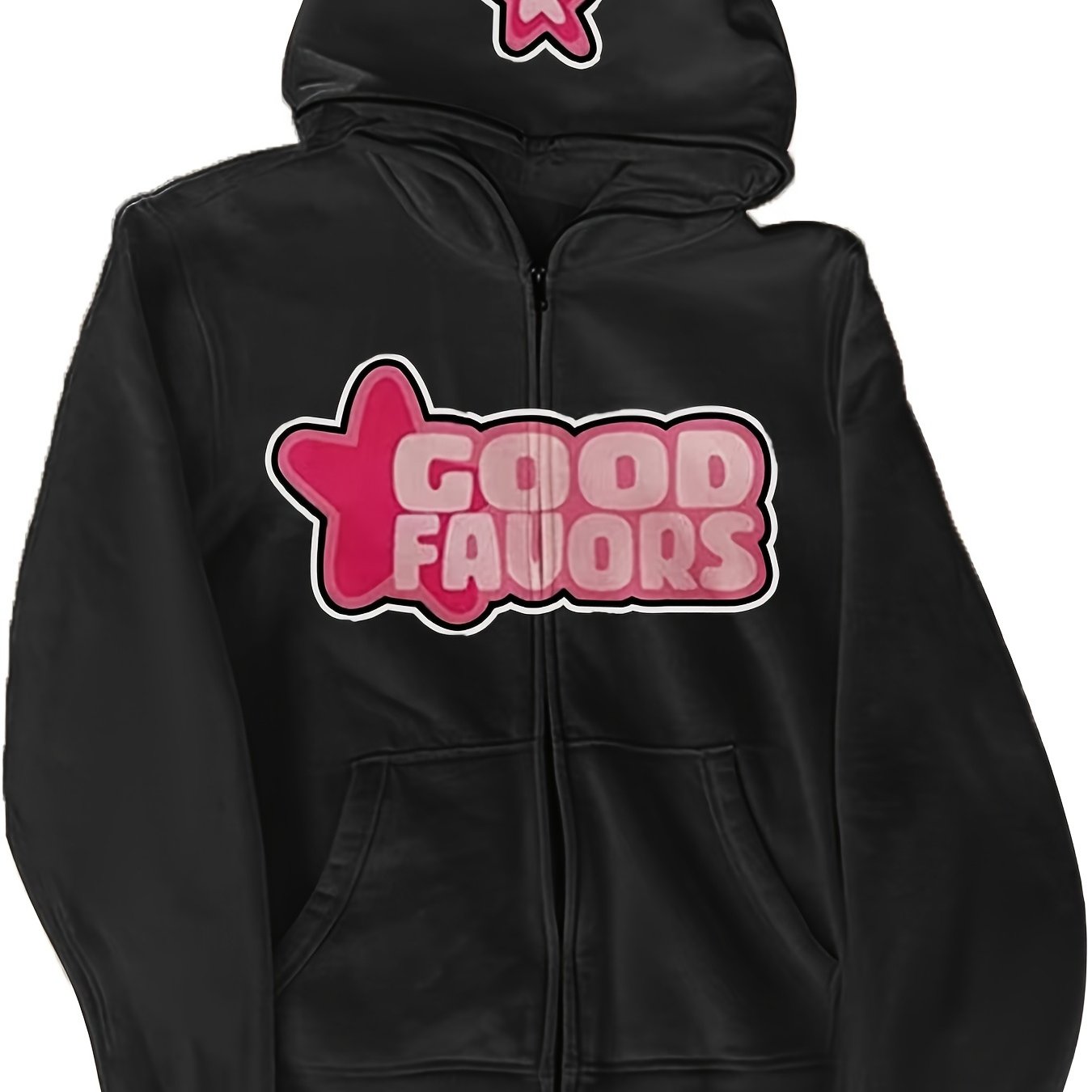 Trendy Womens Letter Print Hoodie - Full Zipper, Long Sleeve Casual Sweatshirt with Comfortable Pockets - Relaxed Fit, Soft & Stylish Womens Clothing