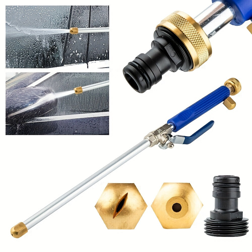 Nozzle Wand High-Pressure Gun] High-Pressure Power Washer Spray Gun with Nozzle Wand - Fit, Metal Garden Hose Attachment for Lawn Care & Gardening, Laundry Machine, Soft Hose
