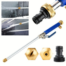 Load image into Gallery viewer, Nozzle Wand High-Pressure Gun] High-Pressure Power Washer Spray Gun with Nozzle Wand - Fit, Metal Garden Hose Attachment for Lawn Care &amp; Gardening, Laundry Machine, Soft Hose
