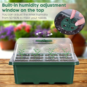1pc, Green Seedling Pot, Household Outdoor Seedling Plug Tray, Special Pot Nutrition Cup, Plastic Rectangular Tray, Cutting Seedling Artifact
