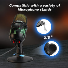 Load image into Gallery viewer, RGB Condenser Microphone with Noise Reduction - Perfect for Computer Dubbing, Live Streaming, and Gaming!
