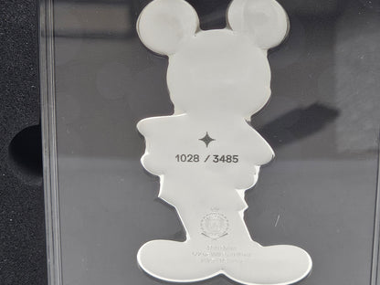 1oz Silver .999 Fine Silver Colored Mikey Mouse Silver in Collectors Case .999 Silver Coin