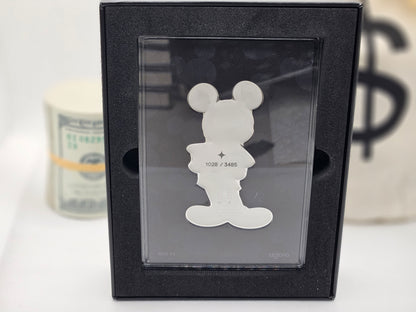 1oz Silver .999 Fine Silver Colored Mikey Mouse Silver in Collectors Case .999 Silver Coin